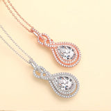 Sterling Silver Rose Necklace 12 Birthstone