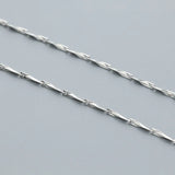 Striped Engraved 925 Silver Necklace for Women