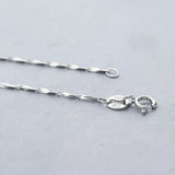 Striped Engraved 925 Silver Necklace for Women