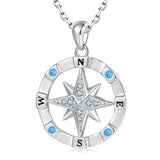 Opal Nautical Dream Compass Pendant Necklace for Women
