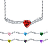 Ins Style Heart Pendant Necklace, Sterling Silver Clavicle Chain