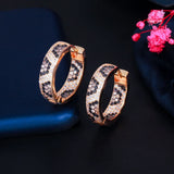 Leopard Circle Hoop Earrings Sterling Silver