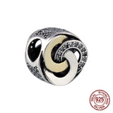 Sterling Silver S925 Bracelet Beaded Big Hole Beads DIY Jewelry