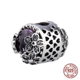 Sterling Silver S925 Bracelet Beaded Big Hole Beads DIY Jewelry