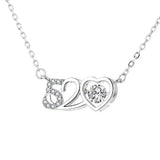 S925 Couple 520 Necklace Heart Qixi Birthday Gift for Girlfriend