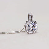 Sterling Silver S925 Diamonds Necklaces Pendants Women Christmas Wedding