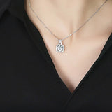 Sterling Silver S925 Diamonds Necklaces Pendants Women Christmas Wedding