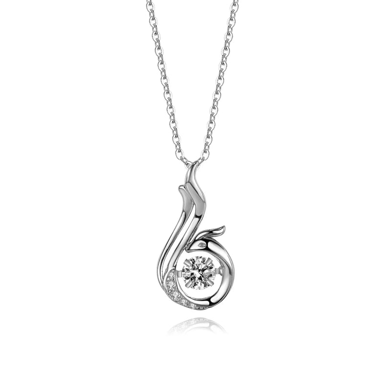 Phoenix Wisdom Necklace Dancing Zircon Ladies Pendant Jewelry