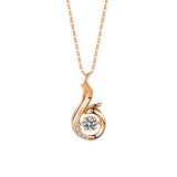 Phoenix Wisdom Necklace Dancing Zircon Ladies Pendant Jewelry