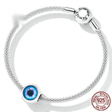 Sterling Silver S925 Weird Eyes Beaded Bracelet Charms