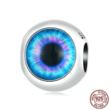 Sterling Silver S925 Weird Eyes Beaded Bracelet Charms