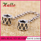 Silver Safety Chain Charms Beads for Bracelet 925 Silver Jewelry