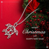 Silver Sea Turtle Necklace Tree of Life Pendant for Women Mom