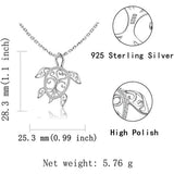 Silver Sea Turtle Necklace Tree of Life Pendant for Women Mom