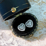 925 Silver Heart CZ Stud Earrings Wedding Bridal Jewelry