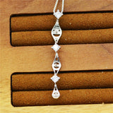 Sterling Silver 3 Beads Pearl Pendants Mountings DIY Jewelry