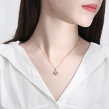 Sterling Silver VVS1 D Moissanite Windmill Pendant Necklace