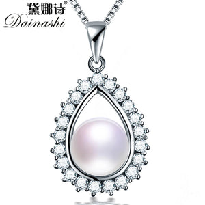 Silver Zircon Pendant Necklace