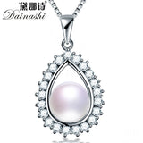 Silver Zircon Pendant Necklace
