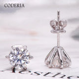 Moissanite D 0.5ct Round Cut Earrings