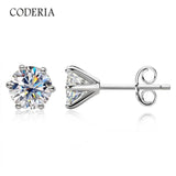 Moissanite D 0.5ct Round Cut Earrings