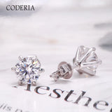 Moissanite D 0.5ct Round Cut Earrings