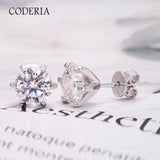 Moissanite D 0.5ct Round Cut Earrings
