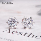 Moissanite D 0.5ct Round Cut Earrings