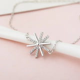 Sterling Silver Sunflower Micro Inlaid Bracelet Women's Accessory