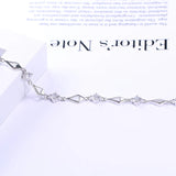 Sterling Silver Zircon Chain Ladies Necklace