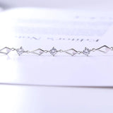 Sterling Silver Zircon Chain Ladies Necklace