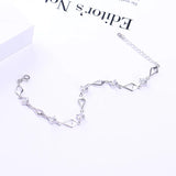 Sterling Silver Zircon Chain Ladies Necklace