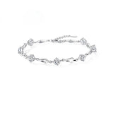 Sterling Silver Zircon Chain Ladies Necklace