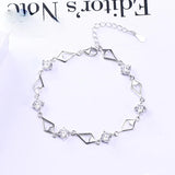 Sterling Silver Zircon Chain Ladies Necklace