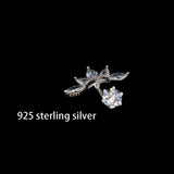 925 Silver Belly Button Piercing Maple Leaf Belly Bar Ring