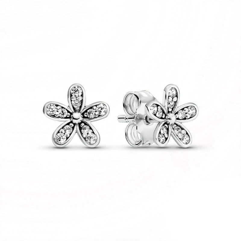 Silver Heart Hoop Earrings for Women Gift