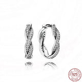 Silver Heart Hoop Earrings for Women Gift