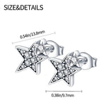 925 Silver Sapphire Zircon Stud Earrings, Hot Feather Heart Hoop Jewelry