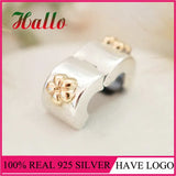 Sterling Silver Charm Clip Beads for Bracelet 925 Women Jewelry Feather Pendant