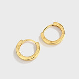 Glossy Sterling Silver Earrings - Minimalist Design