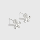 Sterling Silver Geometric Earrings with Micro-Diamonds