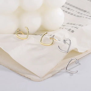 Sterling Silver Geometric Earrings with Micro-Diamonds