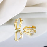 Sterling Silver Diamond-Shaped Earrings for Women