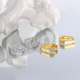 Sterling Silver Diamond-Shaped Earrings for Women