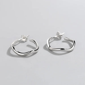 Sterling Silver Earrings Light Niche Student Silver Jewelry