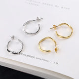 Sterling Silver Earrings Light Niche Student Silver Jewelry