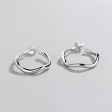 Sterling Silver Earrings Light Niche Student Silver Jewelry