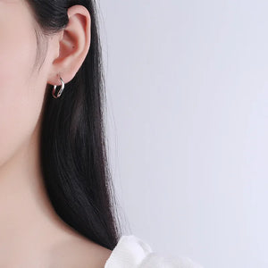 Sterling Silver Earrings Light Niche Student Silver Jewelry