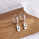 Sterling Silver Star Hollow Air Earrings INS Cold Wind Niche Wild Ear Buckle