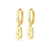 Sterling Silver Star Hollow Air Earrings INS Cold Wind Niche Wild Ear Buckle